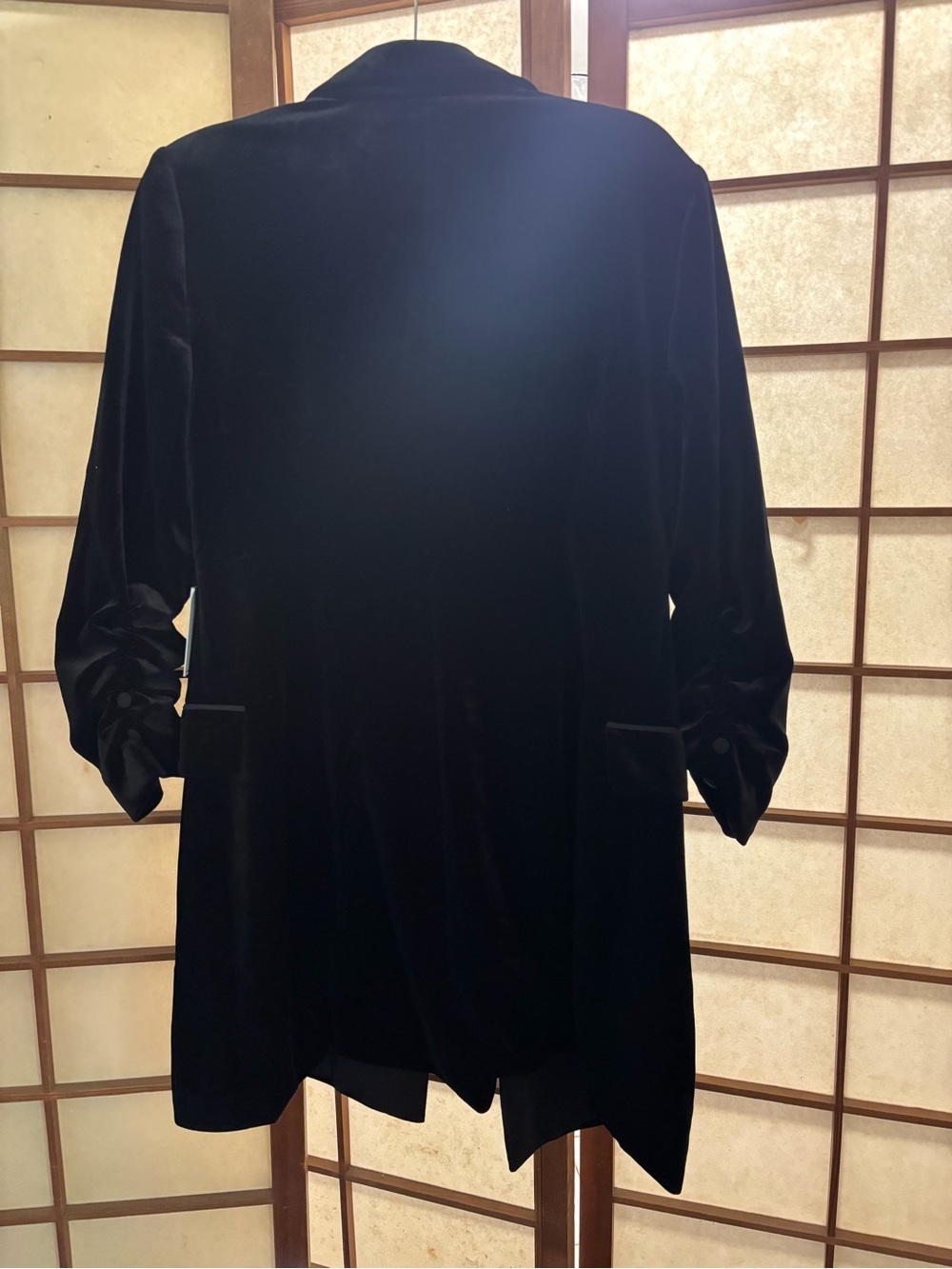 1. State Black Velvet Midi Dress Jacket